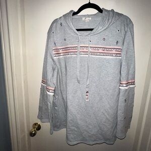 Boho grey hoodie